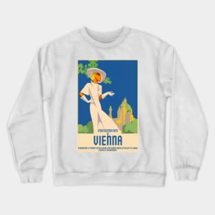 Spend Summer Days in Vienna Vintage Poster 1937 Crewneck Sweatshirt